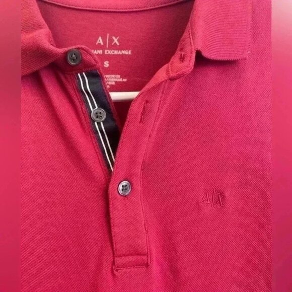 Armani Exchange Red Polo Shirt Size Small Lightweight/Summer - Picture 8 of 8